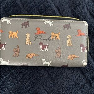 Gray Dog Pattern Wallet